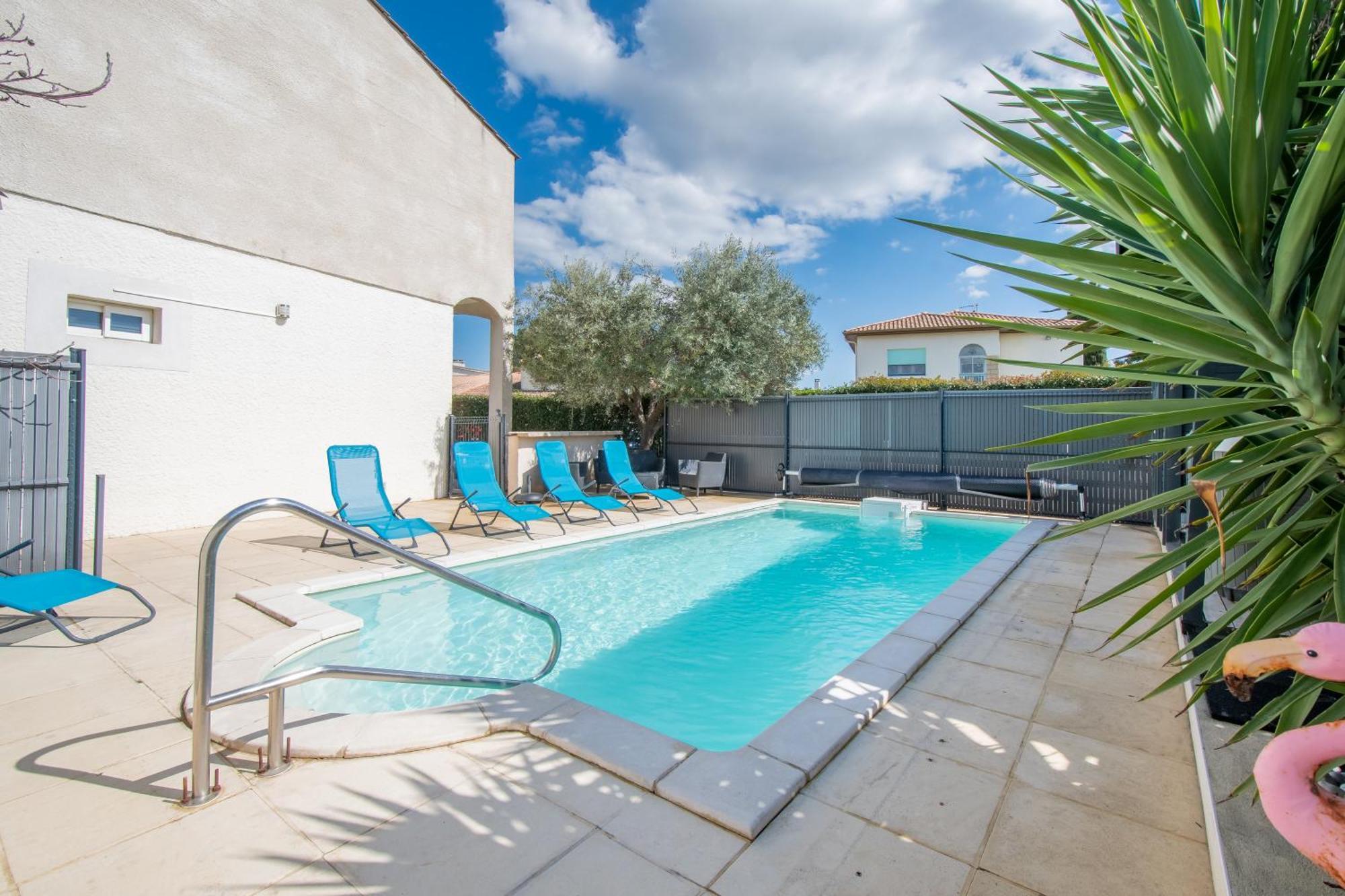 Guesthouse La Costiere - Logements Independants - Espace Piscine Jacuzzi Lunel  Ngoại thất bức ảnh